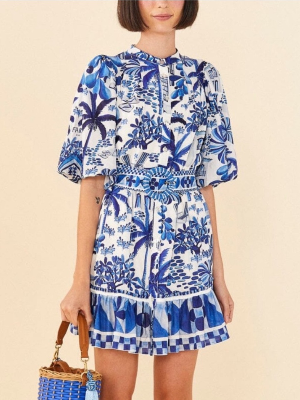 FARM RIO Sweet Rio Mini Dress Size XL ANTHROPOLOGIE $225